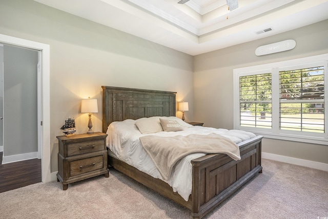 769 Country Club Dr, Pawleys Island, SC 29585 - bedroom with ornamental molding, light carpet, and baseboards