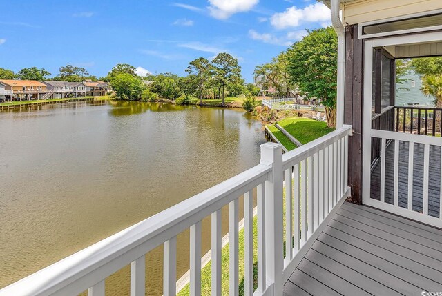 521 Bay Dr, Garden City Beach, SC 29576 - balcony featuring a water view