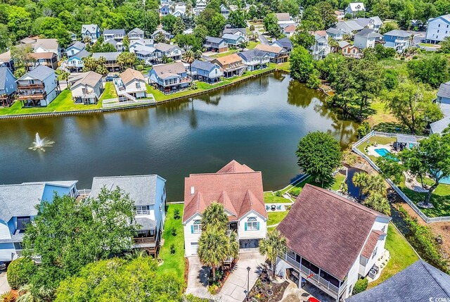 521 Bay Dr, Garden City Beach, SC 29576 - aerial view of residential area featuring a nearby body of water