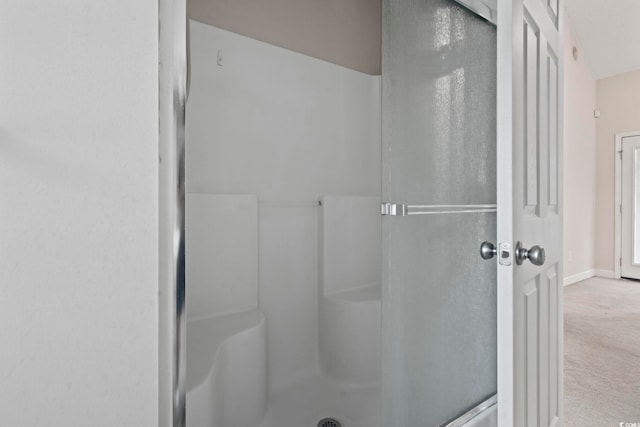 618 5th Ave S, North Myrtle Beach, SC 29582 - full bathroom featuring a shower stall and baseboards