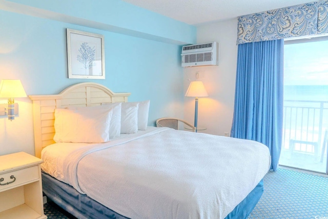 1207 Ocean Blvd S Unit 20802, Myrtle Beach, SC 29577 - bedroom with a wall unit AC and carpet