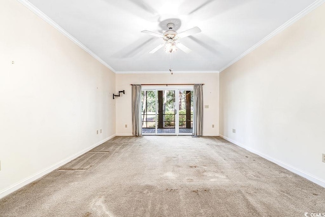 159-1 Weehawka Way Unit 159-1, Pawleys Island, SC 29585 - unfurnished room featuring crown molding, ceiling fan, baseboards, and carpet floors