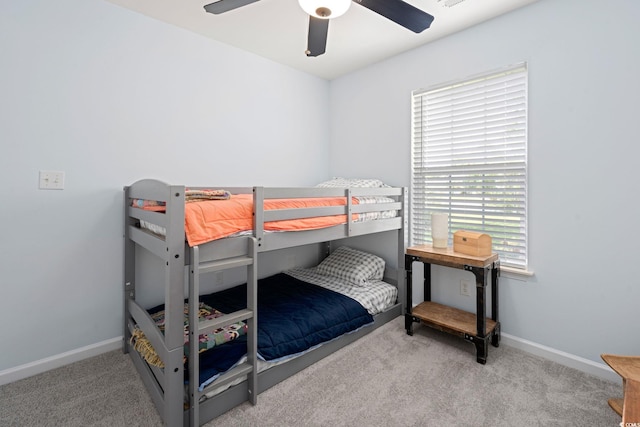 6887 King Arthur Dr, Myrtle Beach, SC 29588 - bedroom featuring carpet floors, baseboards, and a ceiling fan