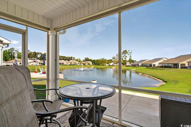 1631 Hepburn Dr, Little River, SC 29566 - sunroom with a water view and a residential view