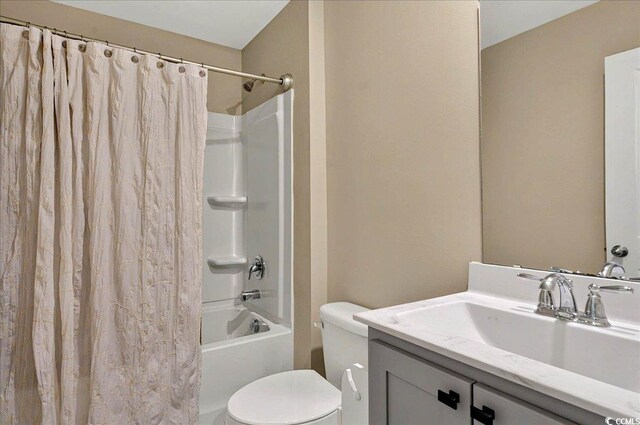 1631 Hepburn Dr, Little River, SC 29566 - full bathroom with vanity, toilet, and shower / tub combo
