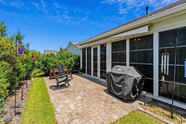 450 Oaklanding Ln, Murrells Inlet, SC 29576 - view of patio / terrace with french doors and grilling area