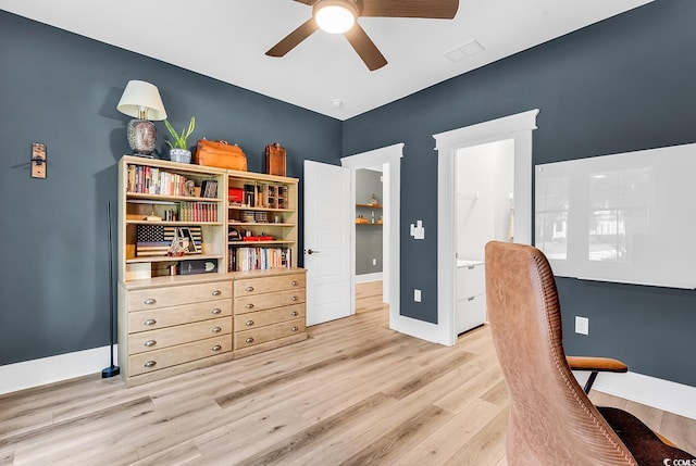 103 Pigeon Forge Ct, Murrells Inlet, SC 29576 - office space featuring ceiling fan and light wood finished floors