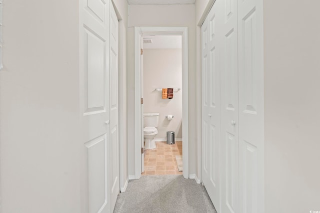 314 Kiskadee Loop Unit 8-C, Conway, SC 29526 - hall featuring light colored carpet and baseboards