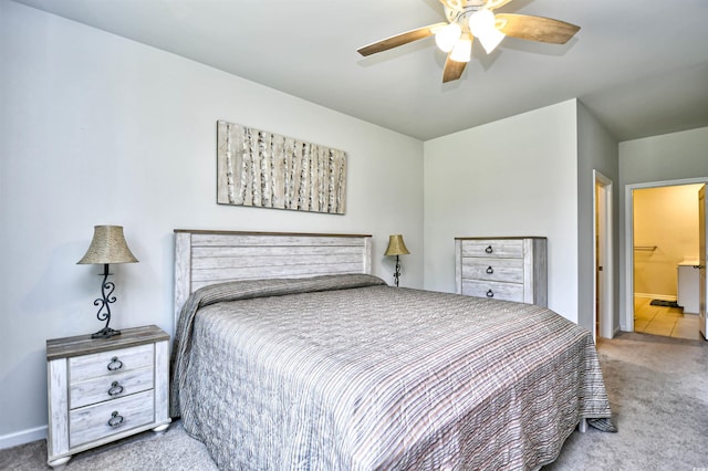 2315 Blackthorn Dr, Conway, SC 29526 - carpeted bedroom featuring a ceiling fan and connected bathroom