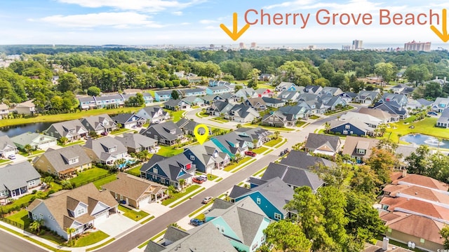 1008 Mary Read Dr, North Myrtle Beach, SC 29582 - aerial view of residential area with a large body of water