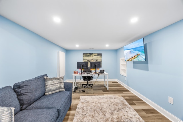 1008 Mary Read Dr, North Myrtle Beach, SC 29582 - office with wood finished floors and recessed lighting