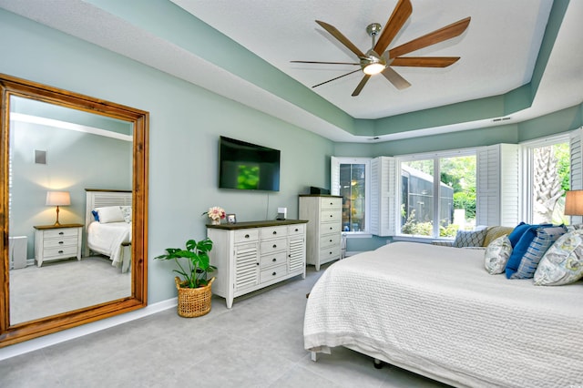 5718 Herring Gull Cir N, Myrtle Beach, SC 29582 - bedroom with tile patterned floors and a ceiling fan