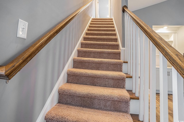 2004 Potomac Ct, Myrtle Beach, SC 29579 - staircase featuring wood finished floors
