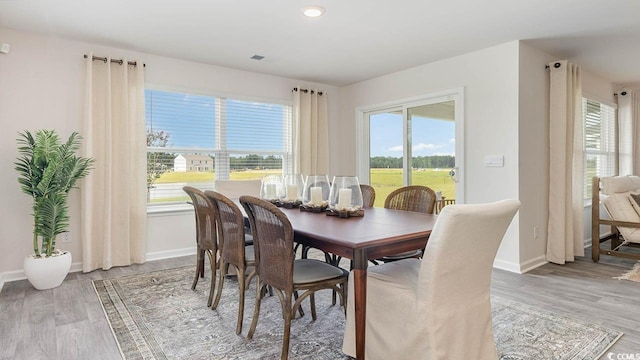 140 Dagger Ct, Myrtle Beach, SC 29588 - dining area with healthy amount of natural light, baseboards, and light wood finished floors