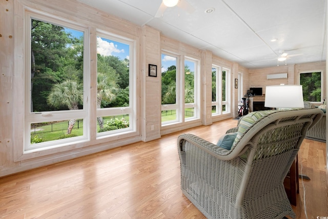 113 Trotter Trl, Georgetown, SC 29440 - sunroom / solarium featuring wood finished floors and a wall mounted air conditioner