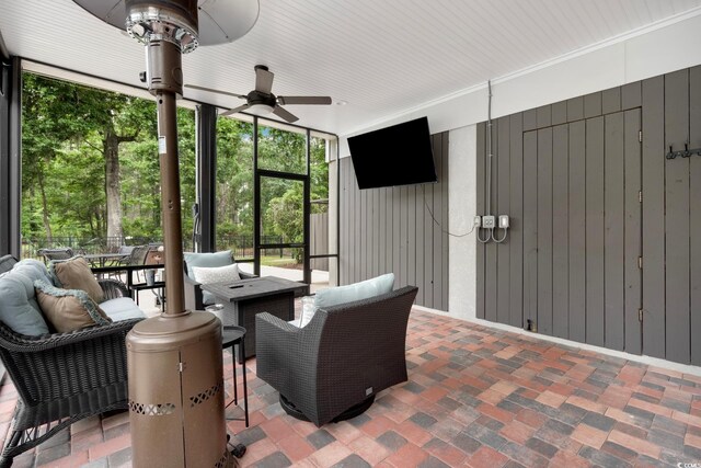 113 Trotter Trl, Georgetown, SC 29440 - view of patio / terrace with an outdoor hangout area and ceiling fan