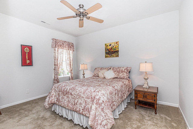 364 Palm Lakes Blvd, Little River, SC 29566 - bedroom featuring light carpet, baseboards, and ceiling fan