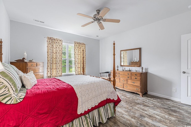 364 Palm Lakes Blvd, Little River, SC 29566 - bedroom featuring wood finished floors, baseboards, and ceiling fan