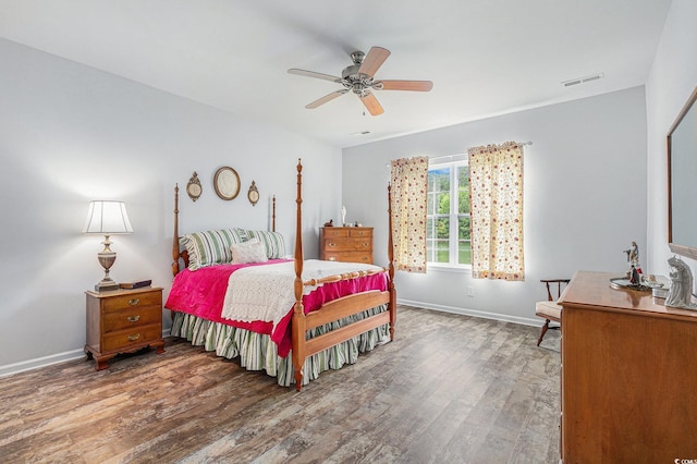 364 Palm Lakes Blvd, Little River, SC 29566 - bedroom with baseboards, wood finished floors, and ceiling fan