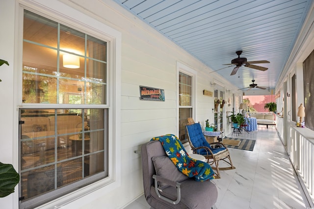 515 River Rd, Conway, SC 29526 - covered porch featuring ceiling fan