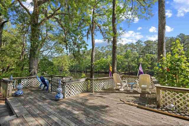 515 River Rd, Conway, SC 29526 - deck with a water view