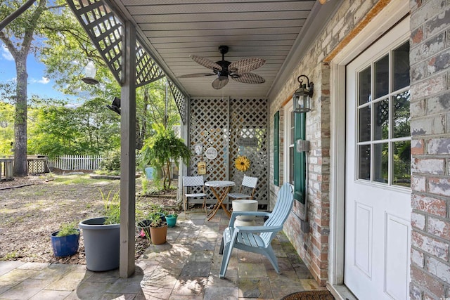515 River Rd, Conway, SC 29526 - view of patio / terrace featuring ceiling fan