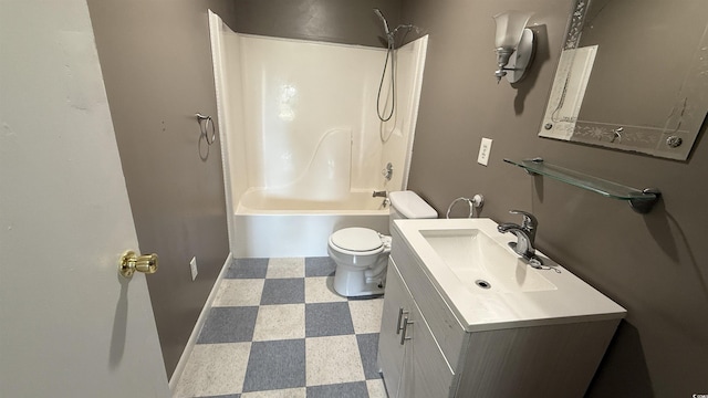 6805 Mclaurin Rd, Mullins, SC 29574 - full bathroom with tile patterned floors, vanity, and shower / tub combination