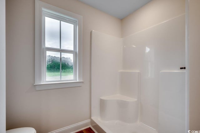 142 Temple Dr, Aynor, SC 29511 - full bathroom featuring a shower, toilet, and baseboards