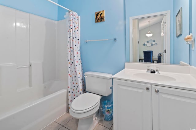 5801 Oyster Catcher Dr Unit 332, North Myrtle Beach, SC 29582 - full bathroom with toilet, vanity, tile patterned flooring, and shower / bath combo