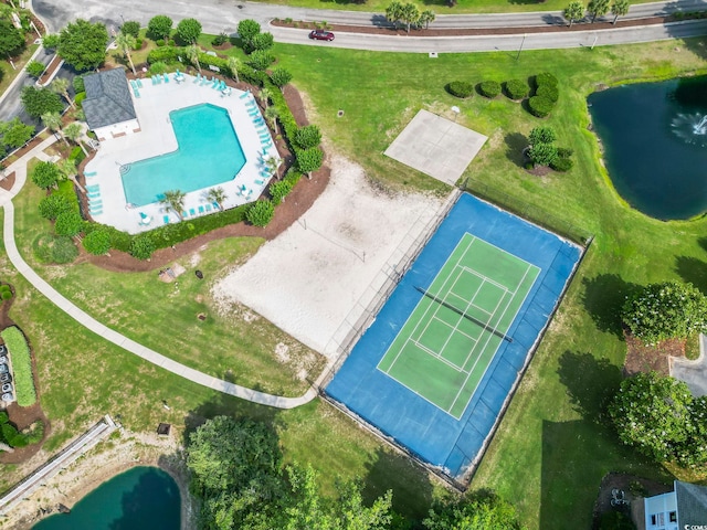5801 Oyster Catcher Dr Unit 332, North Myrtle Beach, SC 29582 - aerial view of a pool area and a nearby body of water