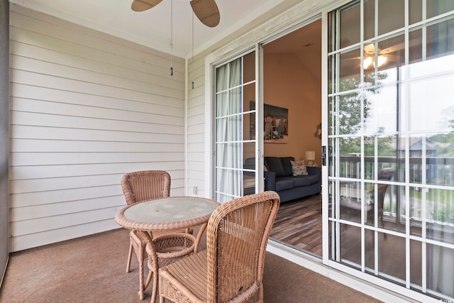 5801 Oyster Catcher Dr Unit 332, North Myrtle Beach, SC 29582 - balcony with ceiling fan