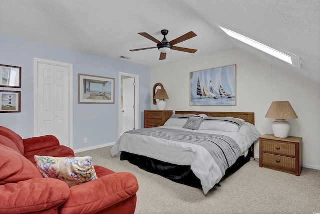 1912 Goose Creek Rd SW Unit 4302, Ocean Isle Beach, NC 28469 - bedroom featuring carpet floors, a closet, ceiling fan, baseboards, and vaulted ceiling