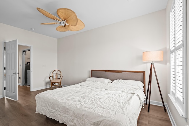 861 Murray Ave, Myrtle Beach, SC 29577 - bedroom featuring wood finished floors, baseboards, and a ceiling fan