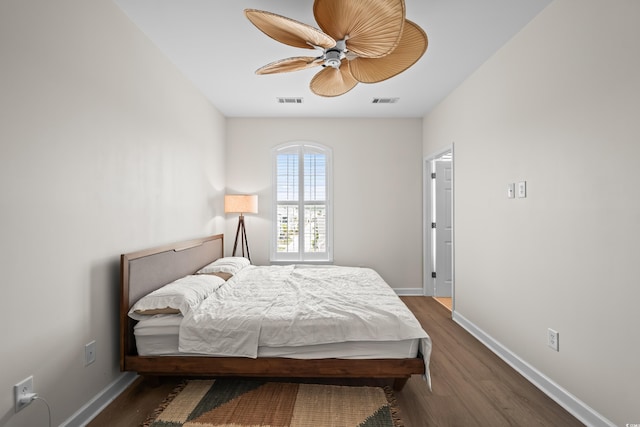 861 Murray Ave, Myrtle Beach, SC 29577 - bedroom with wood finished floors, baseboards, and a ceiling fan