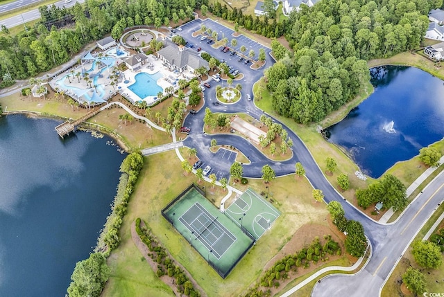 101 Culpepper Way Unit 1006, Myrtle Beach, SC 29579 - aerial view of property and surrounding area with a large body of water and a pool