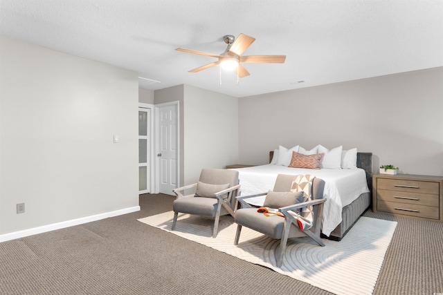 210 Double Eagle Dr Unit B-2, Surfside Beach, SC 29575 - bedroom featuring carpet flooring, baseboards, and a ceiling fan