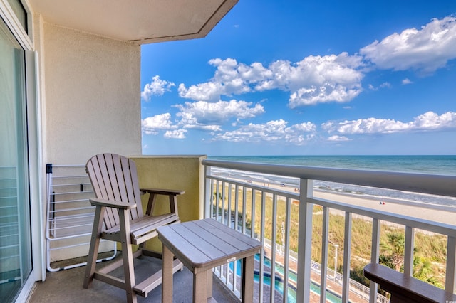 2801 S Ocean Blvd Unit 538, North Myrtle Beach, SC 29582 - balcony with view of water and beach