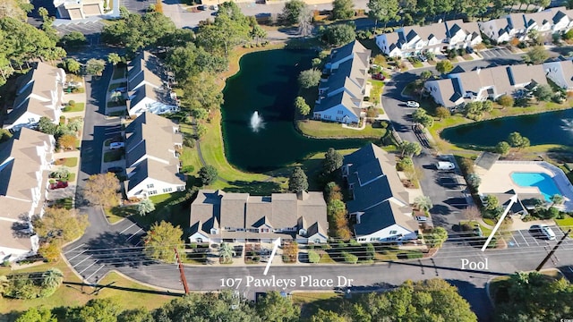 107 Pawleys Place Dr Unit 107, Pawleys Island, SC 29585 - aerial view of property's location featuring a nearby body of water and nearby suburban area