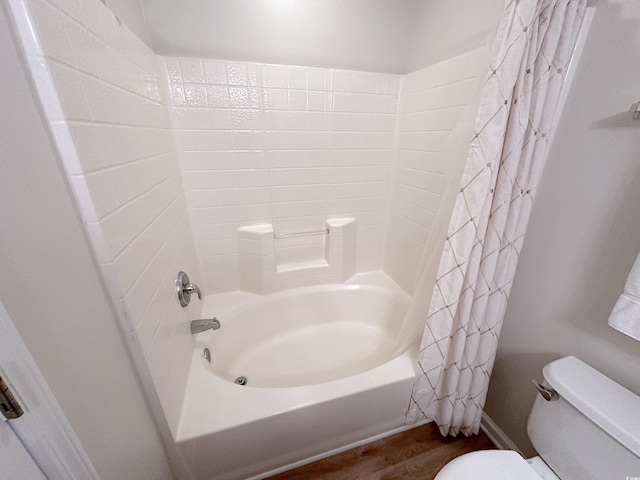 107 Pawleys Place Dr Unit 107, Pawleys Island, SC 29585 - full bathroom with shower / bath combo, toilet, and wood finished floors