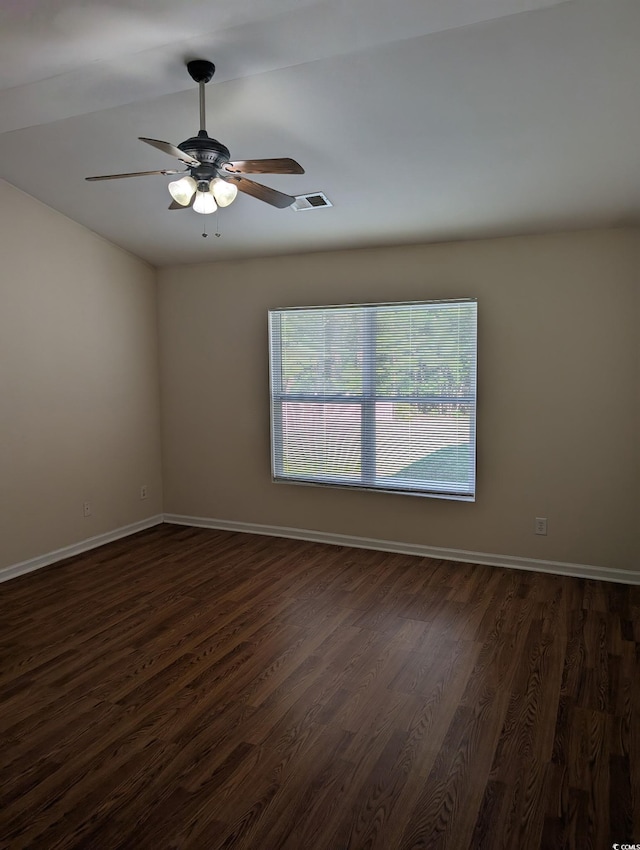 281 Palmetto Glen Dr, Myrtle Beach, SC 29588 - unfurnished room featuring dark wood finished floors, baseboards, and a ceiling fan