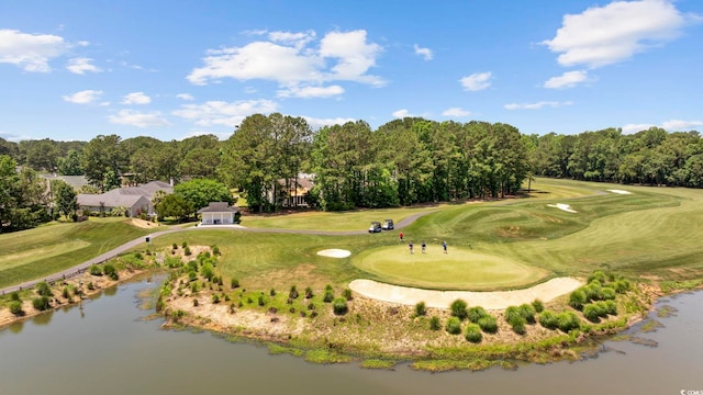 7005 Wellesley Ct, Murrells Inlet, SC 29576 - surrounding community with view of scattered trees, a water view, and golf course view