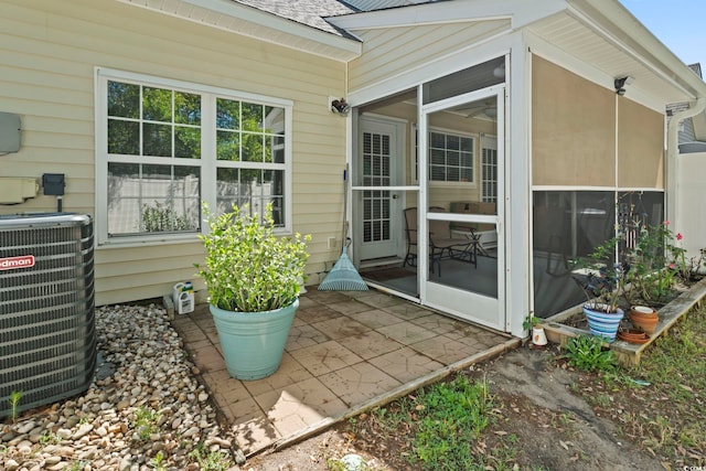 1102 Stanton Pl Unit 1102, Myrtle Beach, SC 29579 - view of patio / terrace featuring a sunroom and central AC unit