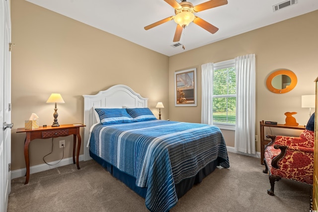 1025 Limpkin Dr, Conway, SC 29526 - bedroom with carpet flooring and a ceiling fan
