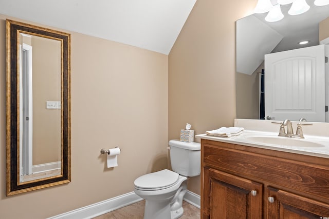 1025 Limpkin Dr, Conway, SC 29526 - bathroom with vanity and lofted ceiling