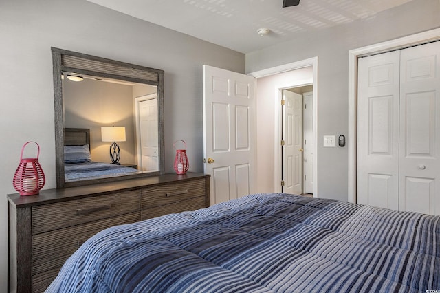 4853 Meadowsweet Dr Unit 1805, Myrtle Beach, SC 29579 - bedroom with a closet and a ceiling fan