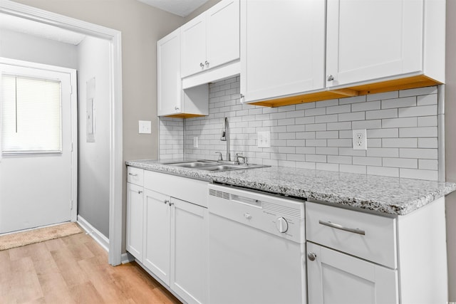 755 Burcale Rd Unit E-3, Myrtle Beach, SC 29579 - kitchen with dishwasher, a sink, decorative backsplash, and light wood-style flooring
