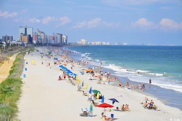 755 Burcale Rd Unit E-3, Myrtle Beach, SC 29579 - water view featuring local beach and city skyline