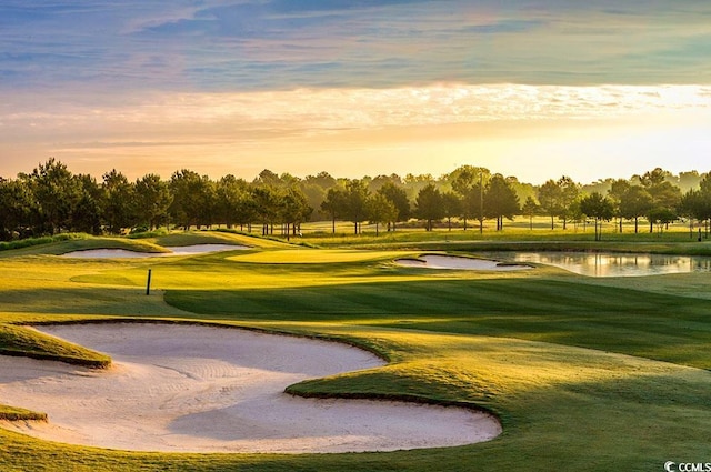 755 Burcale Rd Unit E-3, Myrtle Beach, SC 29579 - view of property's community featuring view of scattered trees, golf course view, a lawn, and a water view