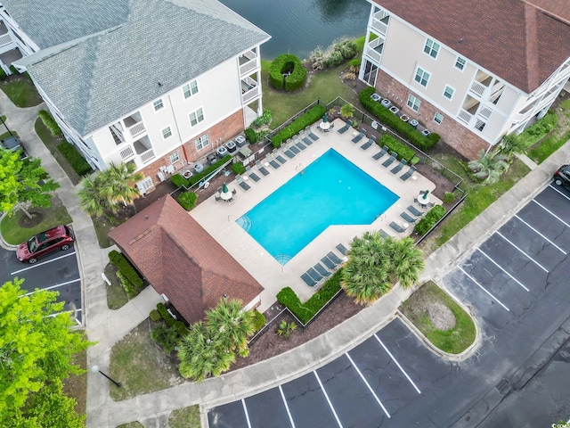 5750 Oyster Catcher Dr Unit 822, North Myrtle Beach, SC 29582 - bird's eye view of a pool and a large body of water