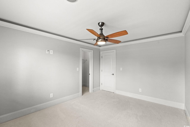528 Chamberlin Rd, Myrtle Beach, SC 29588 - unfurnished room featuring a ceiling fan, crown molding, carpet, and baseboards
